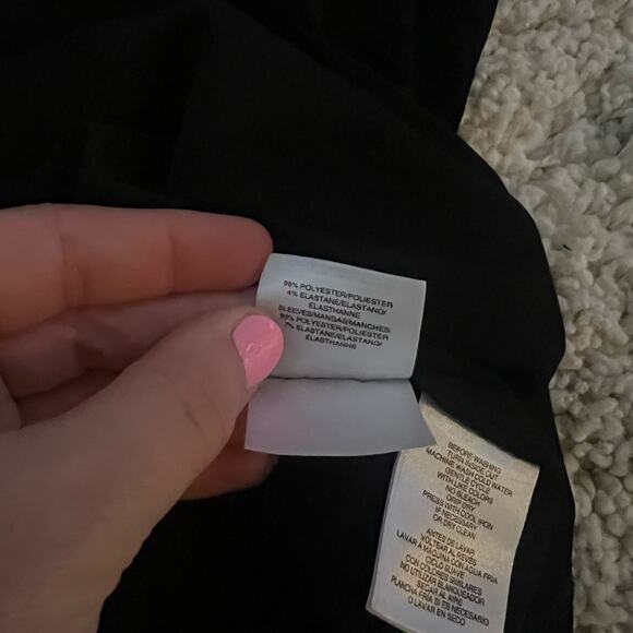 NWT Anne Klein Polka Dot Sheer Sleeves Black Blouse Small - Picture 10 of 10